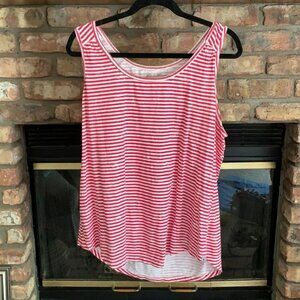 ❤️ 2/$10 Eddie Bauer Distressed Striped Tank Top